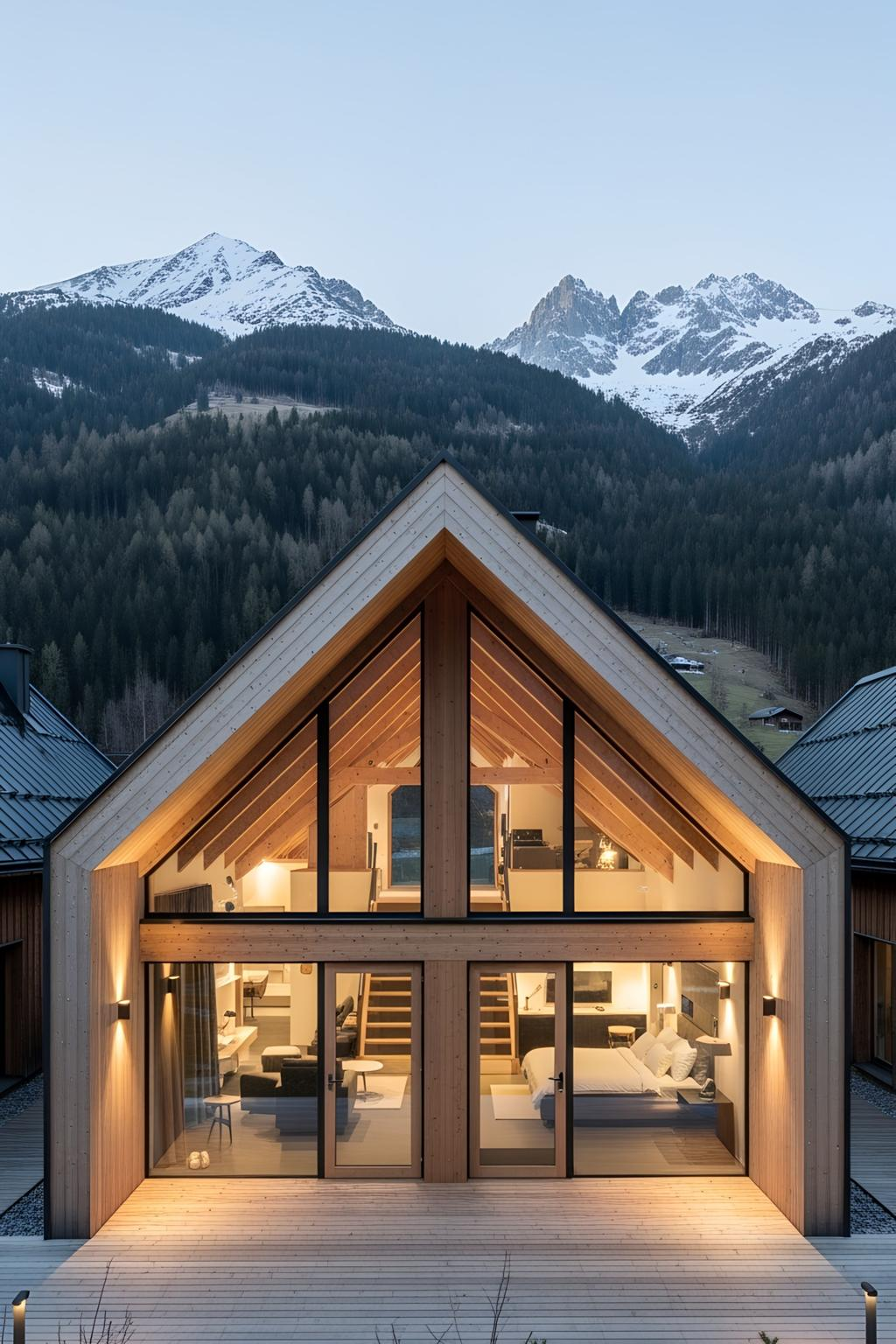 Chalé Alpine A-Frame